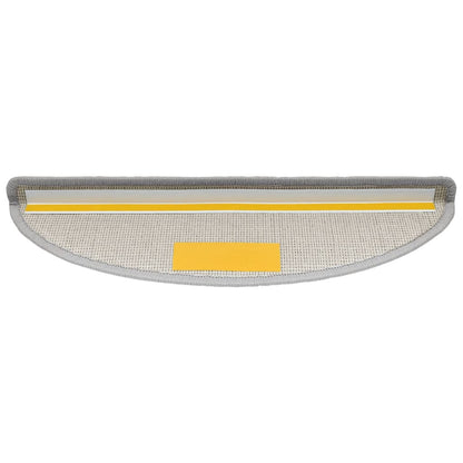 Stufenmatten 10 Stk. 56x17x3 cm Hellgrau Halbrund