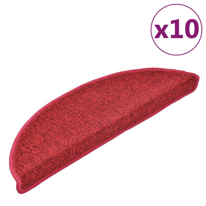 Stufenmatten 10 Stk. 56x17x3 cm Bordeaux Halbrund