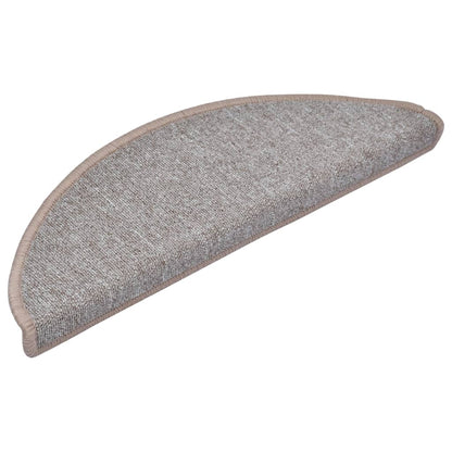 Stufenmatten 10 Stk. 65x24x4 cm Hellbraun Halbrund Groß