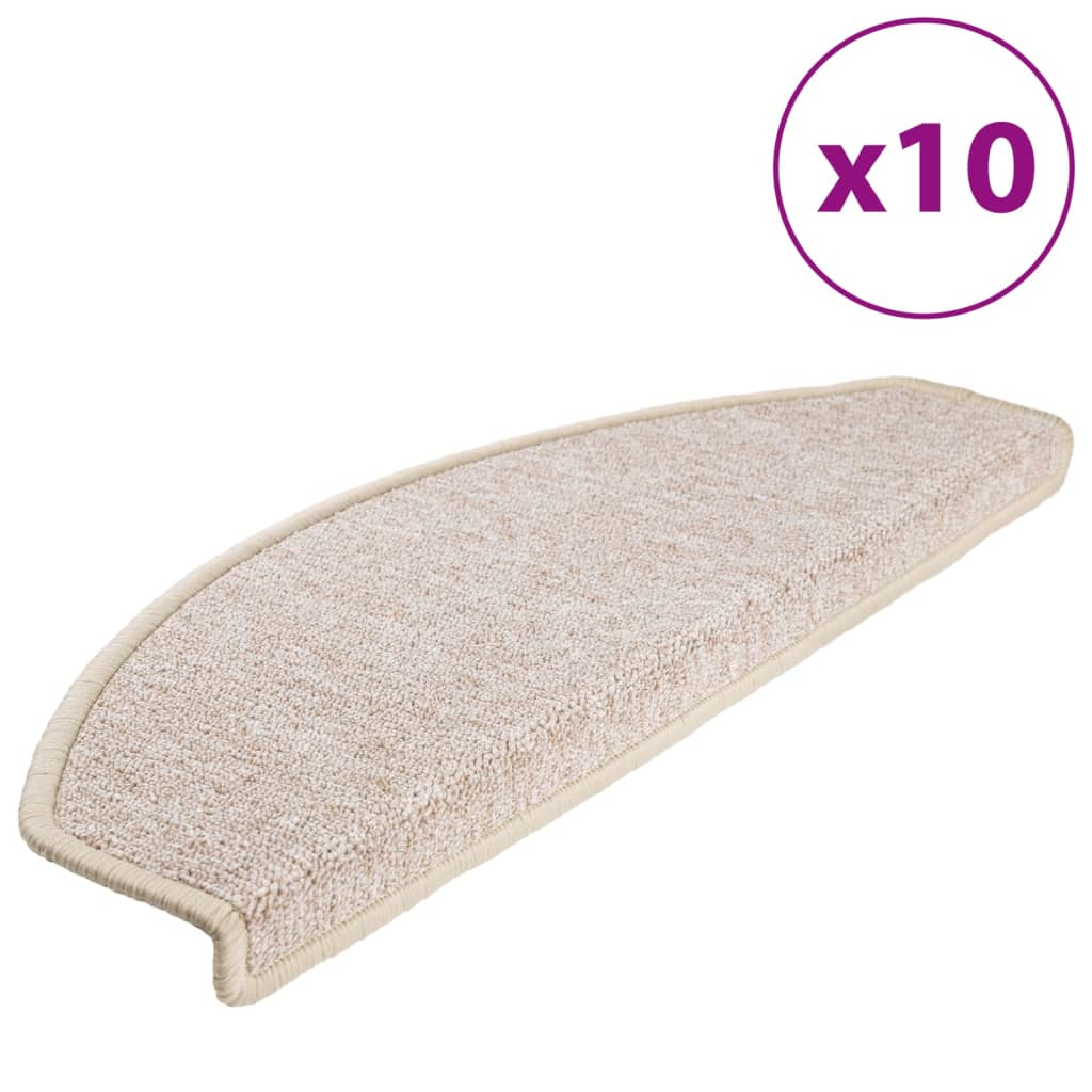 Stufenmatten 10 Stk. 65x24x4 cm Taupe Halbrund Groß