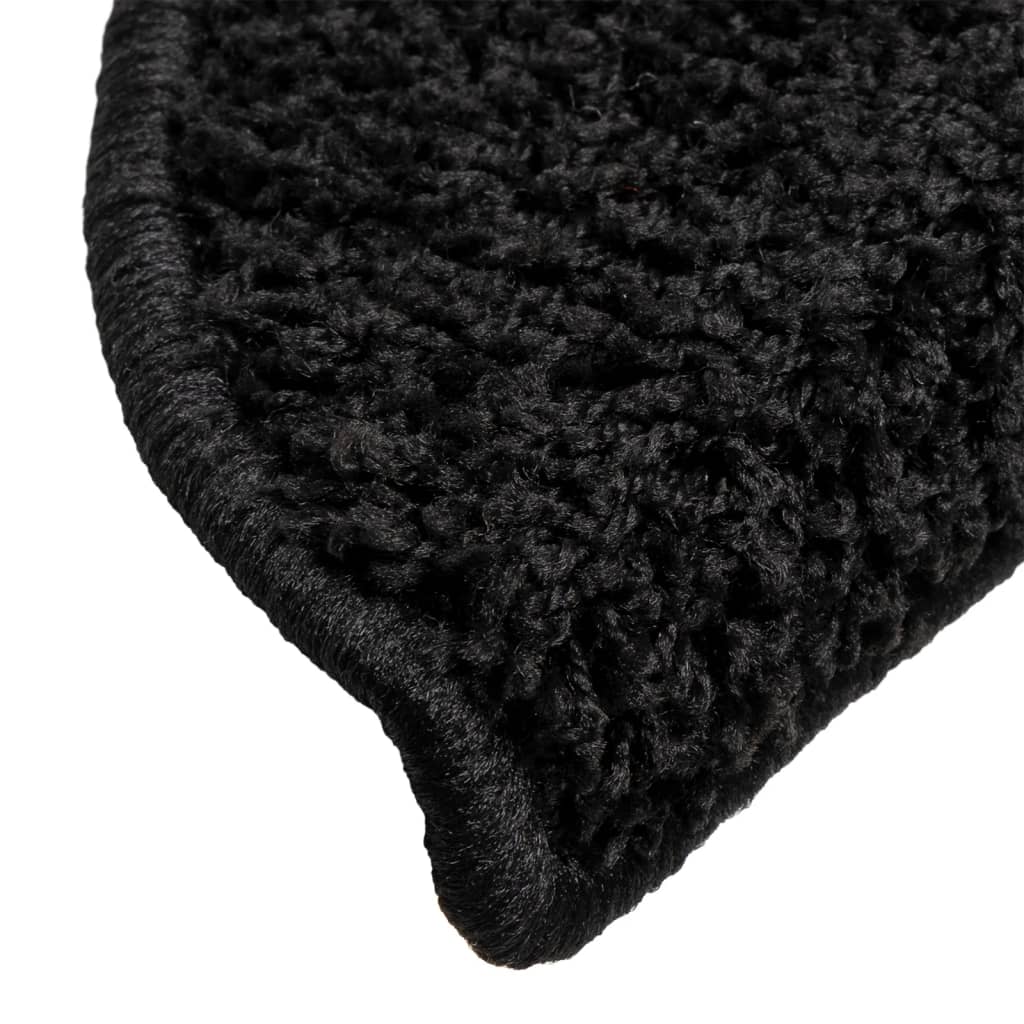 Stufenmatten 10 Stk. 56x17x3 cm Schwarz Halbrund