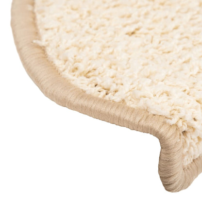 Stufenmatten 10 Stk. 65x21x4 cm Creme Halbrund Groß