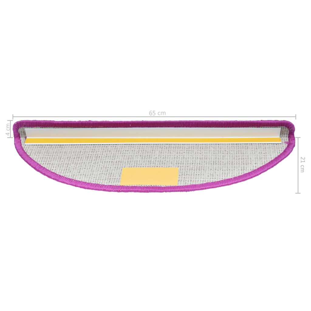 Stufenmatten 10 Stk. 65x21x4 cm Violett Halbrund Groß