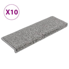 Stufenmatten 10 Stk. 65x21x4 cm Grau Rechteckiger Rand