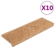 Stufenmatten 10 Stk. 65x21x4 cm Beige Rechteckiger Rand