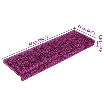 Stufenmatten 10 Stk. 65x21x4 cm Violett Rechteckiger Rand