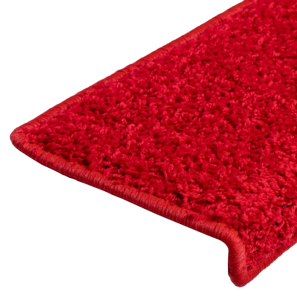 Stufenmatten 10 Stk. 65x21x4 cm Rot Rechteckiger Rand