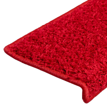 Stufenmatten 10 Stk. 65x21x4 cm Rot Rechteckiger Rand