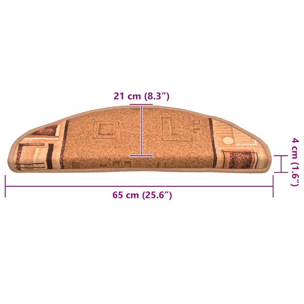 Stufenmatten Selbstklebend 5 Stk. 65x21x4 cm Beige
