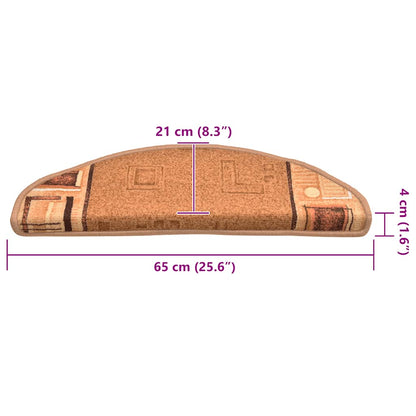Stufenmatten Selbstklebend 5 Stk. 65x21x4 cm Beige