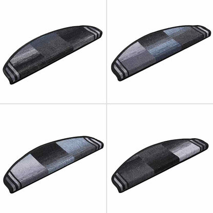 Stufenmatten Selbstklebend 5 Stk. 65x21x4 cm Schwarz Grau