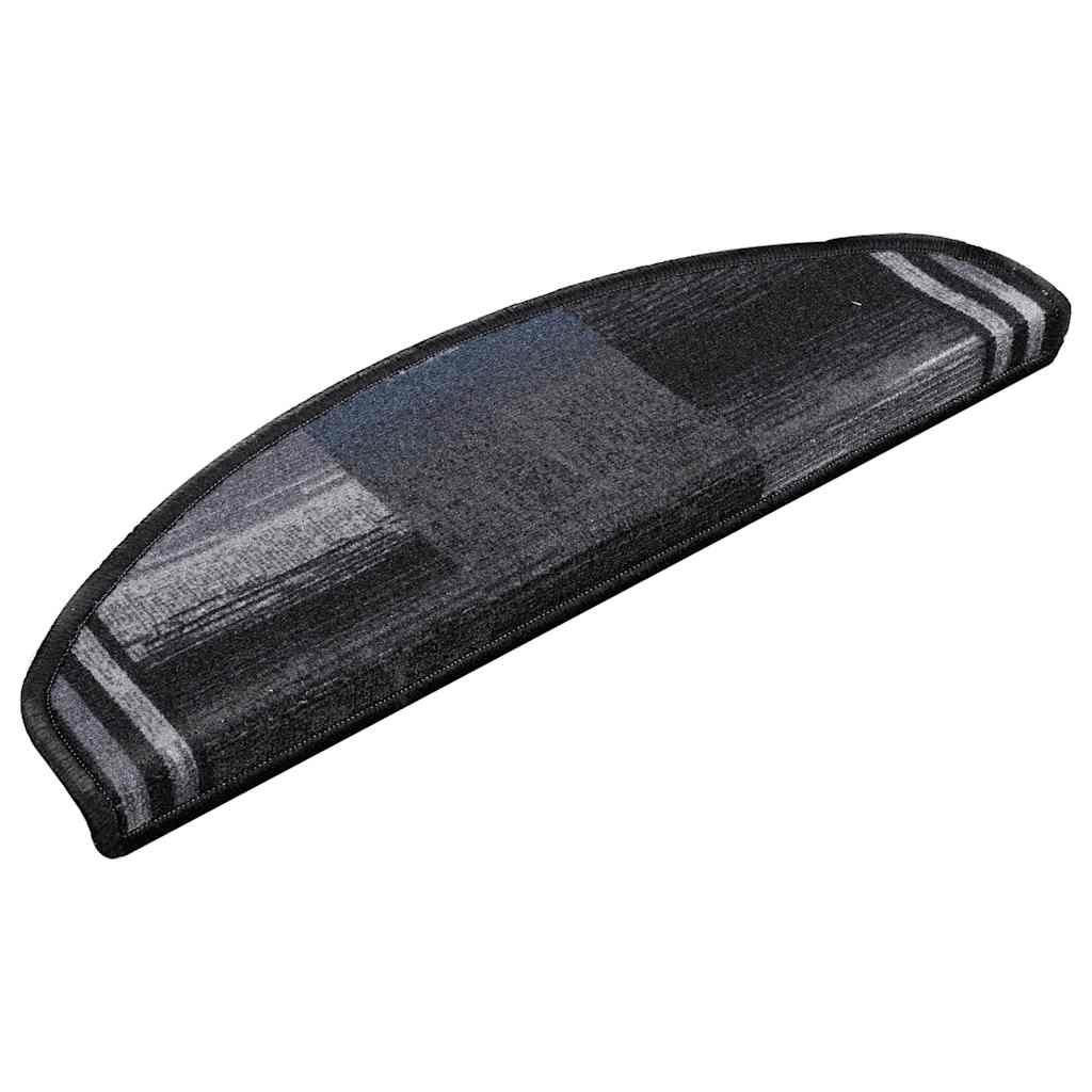 Stufenmatten Selbstklebend 10 Stk 65x21x4 cm Schwarz Grau