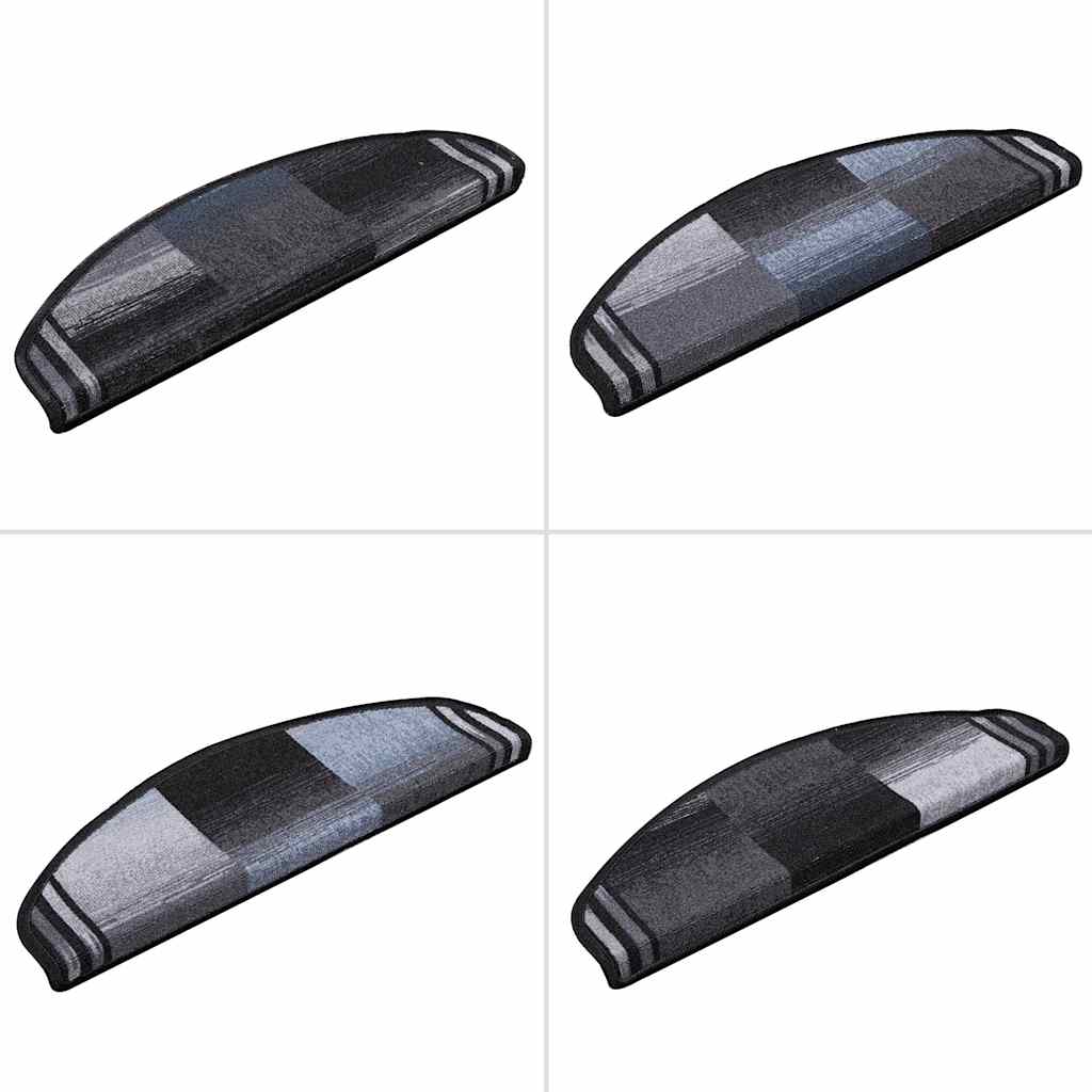 Stufenmatten Selbstklebend 10 Stk 65x21x4 cm Schwarz Grau
