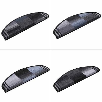 Stufenmatten Selbstklebend 10 Stk 65x21x4 cm Schwarz Grau