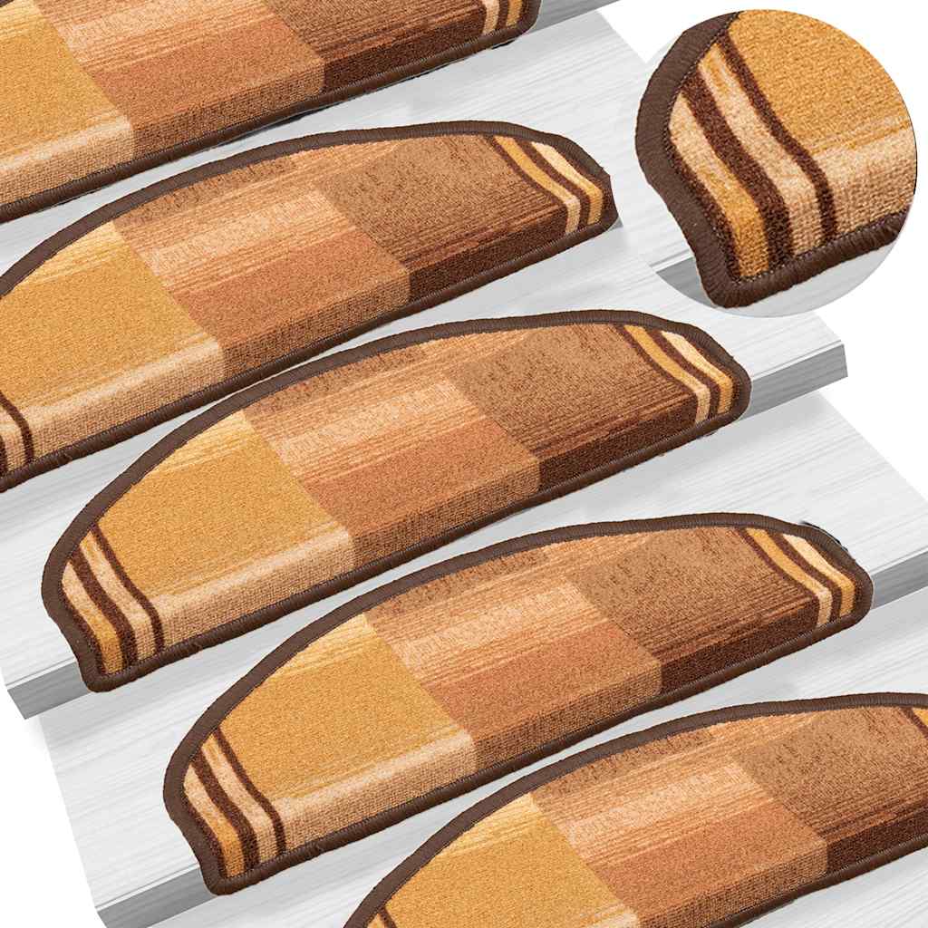 Stufenmatten Selbstklebend 5 Stk. 65x21x4 cm Braun