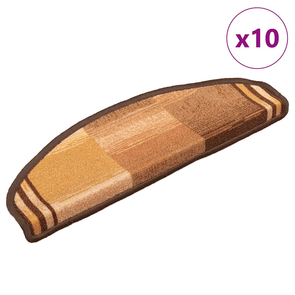 Stufenmatten Selbstklebend 10 Stk. 65x21x4 cm Braun
