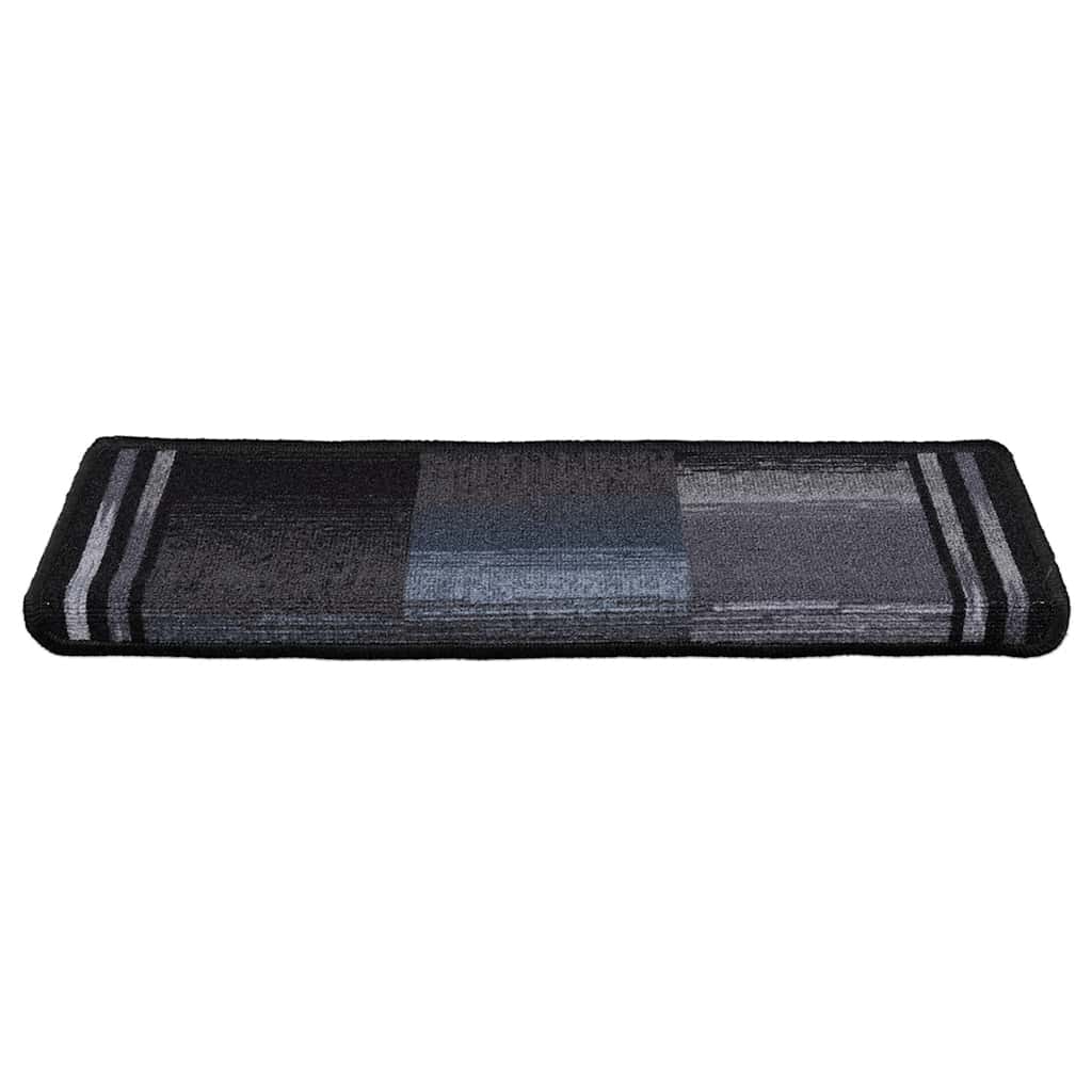 Stufenmatten Selbstklebend 5 Stk. 65x21x4 cm Schwarz Grau
