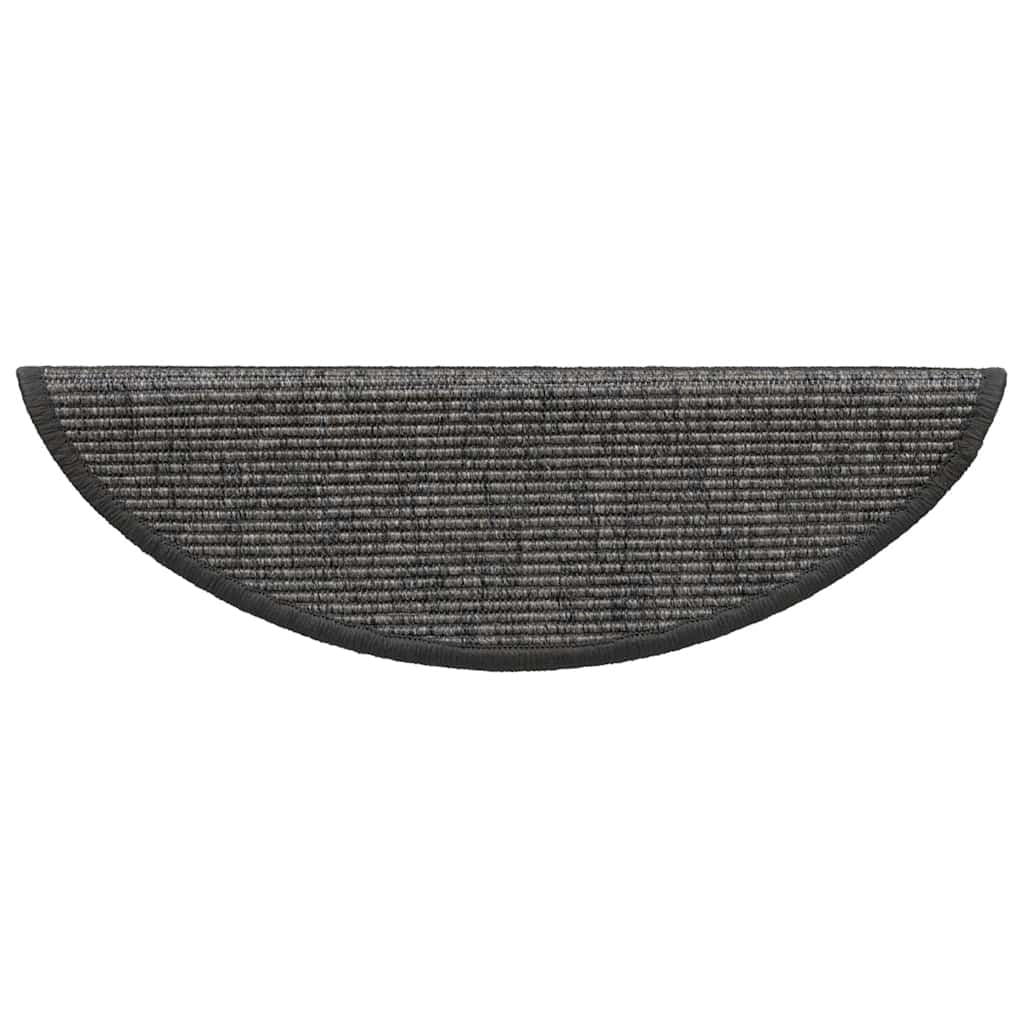 Stufenmatten 15 Stk. 56x17x3 cm Beige und Grau Halbrund