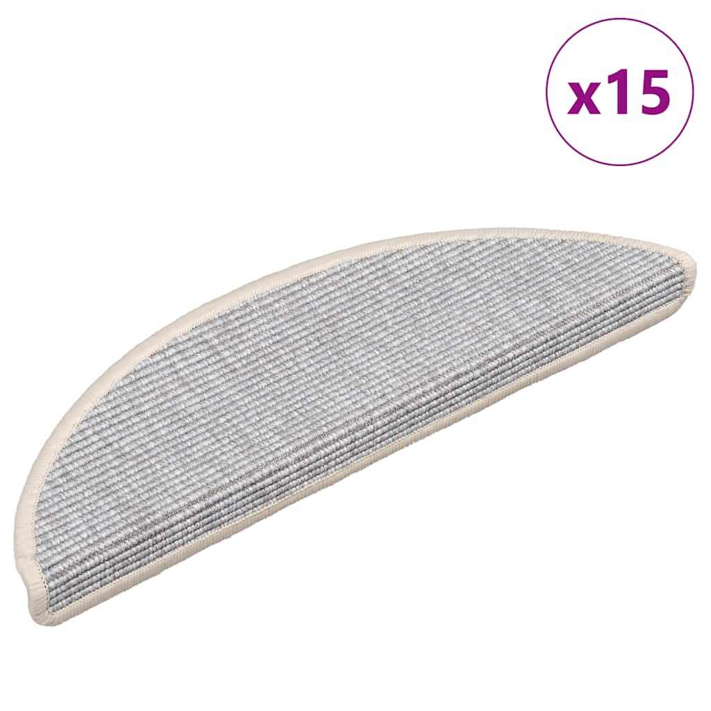 Stufenmatten 15 Stk. 56x17x3 cm Silber Halbrund