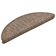 Stufenmatten 15 Stk. 56x17x3 cm Hellbraun Halbrund