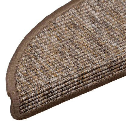 Stufenmatten 15 Stk. 56x17x3 cm Hellbraun Halbrund