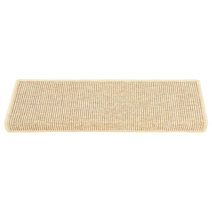 Stufenmatten 15 Stk. 65x21x4 cm Hellbeige Rechteckiger Rand
