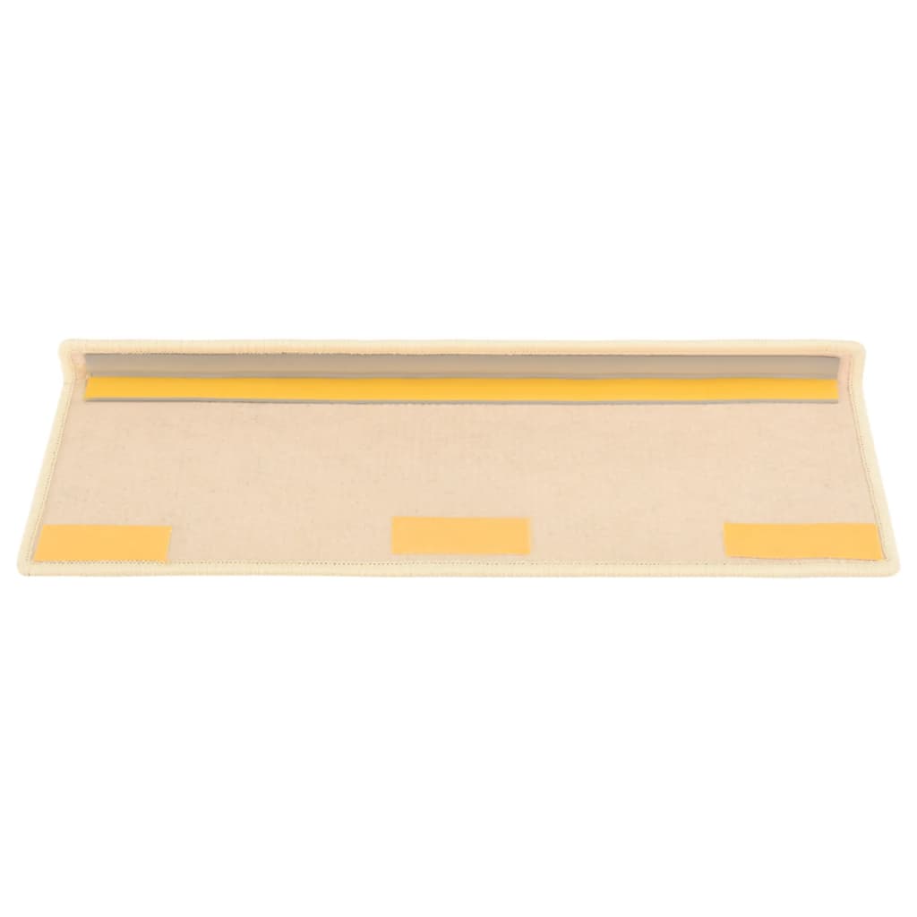Stufenmatten 15 Stk. 65x21x4 cm Hellbeige Rechteckiger Rand
