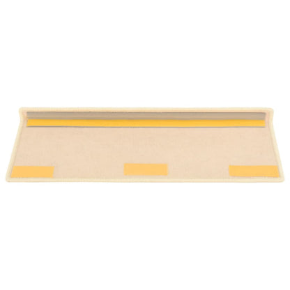Stufenmatten 15 Stk. 65x21x4 cm Hellbeige Rechteckiger Rand