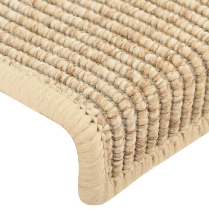Stufenmatten 15 Stk. 65x21x4 cm Hellbeige Rechteckiger Rand