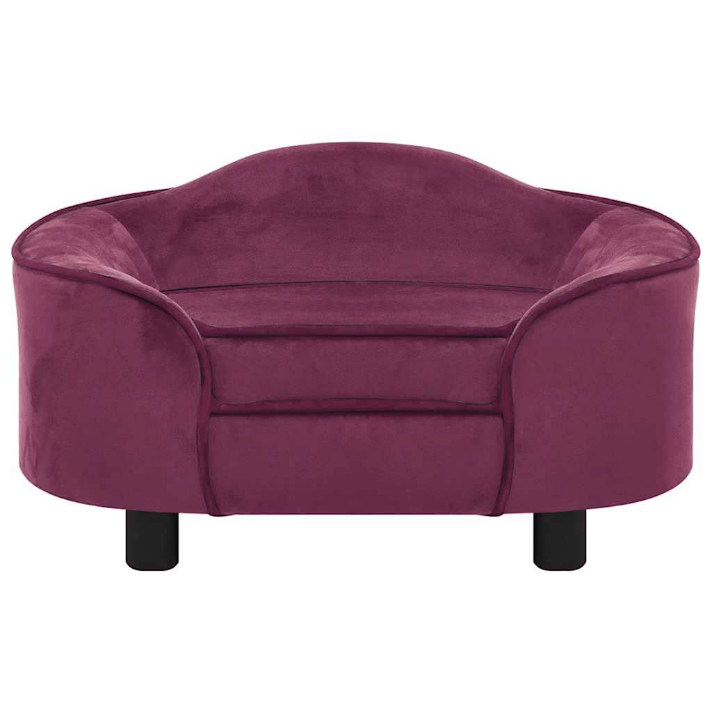 Hundesofa Burgunderrot 67x47x36 cm Plüsch