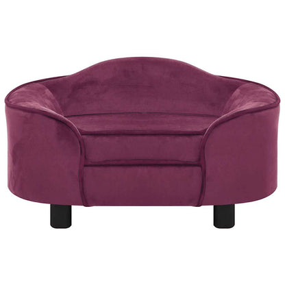 Hundesofa Burgunderrot 67x47x36 cm Plüsch