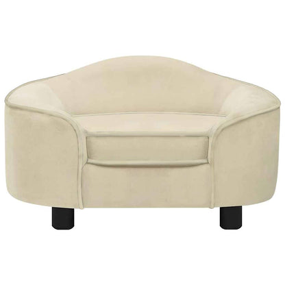 Hundesofa Creme 67x47x36 cm Plüsch