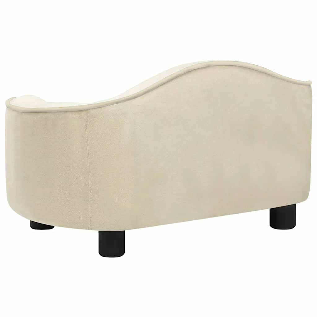 Hundesofa Creme 67x47x36 cm Plüsch