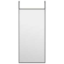 Türspiegel Schwarz 30x60 cm Glas und Aluminium