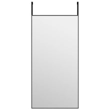 Türspiegel Schwarz 40x80 cm Glas und Aluminium