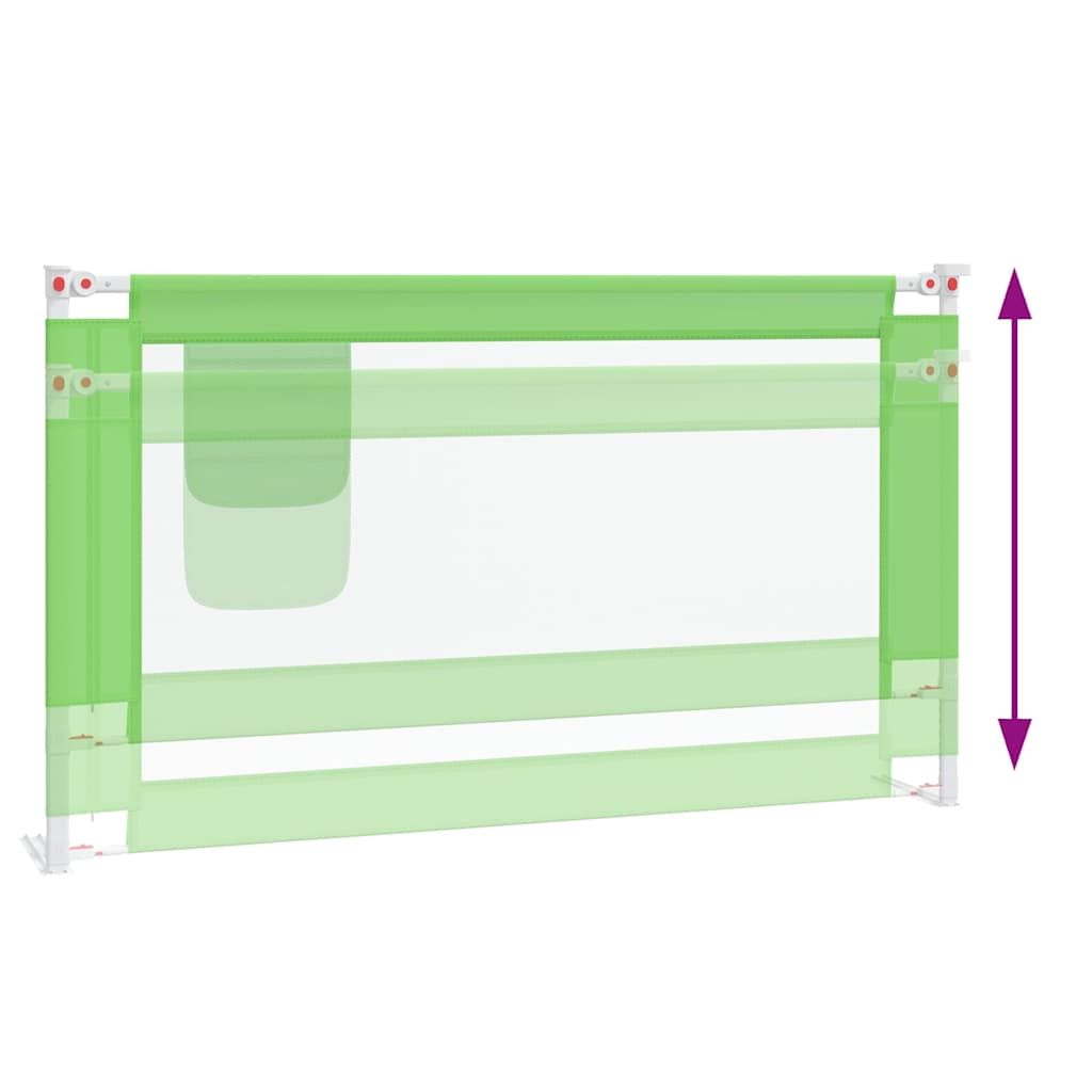Kleinkind-Bettschutzgitter Grün 140x25 cm Stoff
