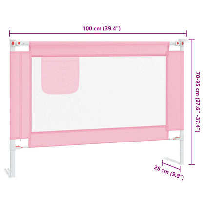 Kleinkind-Bettschutzgitter Rosa 100x25 cm Stoff