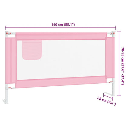 Kleinkind-Bettschutzgitter Rosa 140x25 cm Stoff