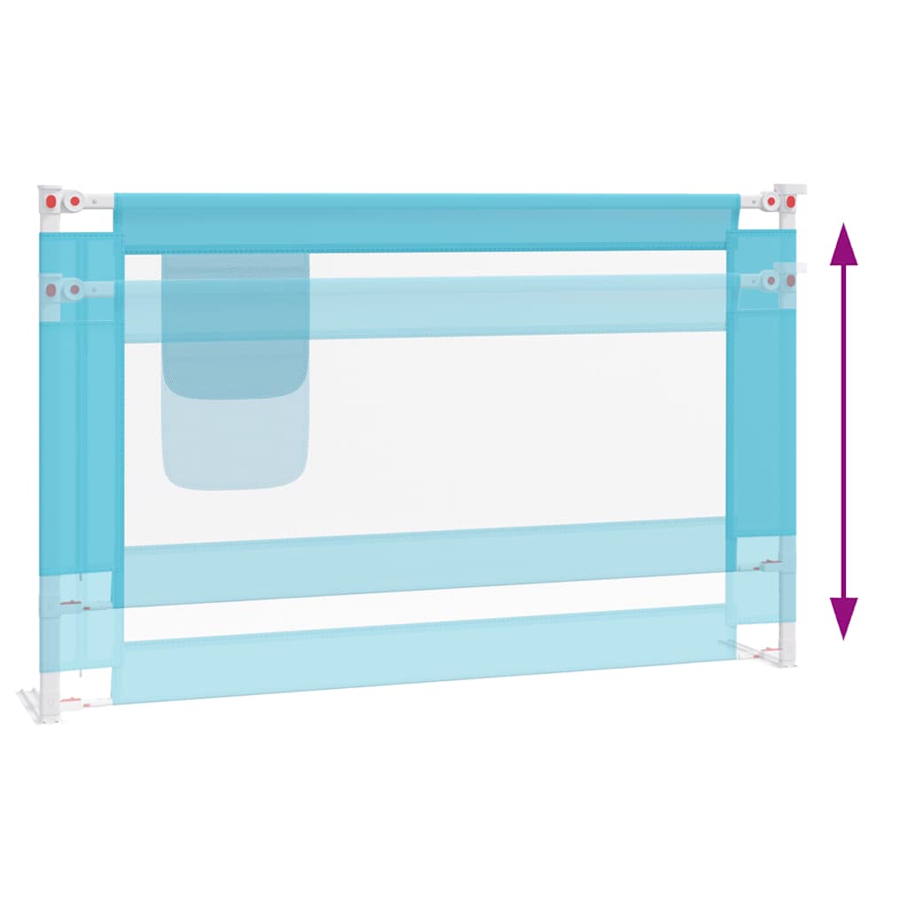 Kleinkind-Bettschutzgitter Blau 120x25 cm Stoff
