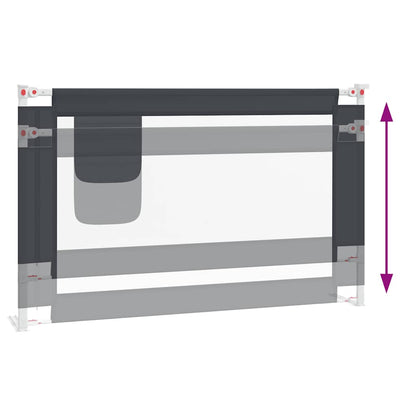 Kleinkind-Bettschutzgitter Dunkelgrau 120x25 cm Stoff