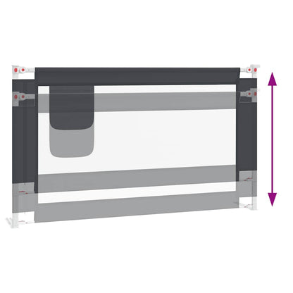 Kleinkind-Bettschutzgitter Dunkelgrau 140x25 cm Stoff
