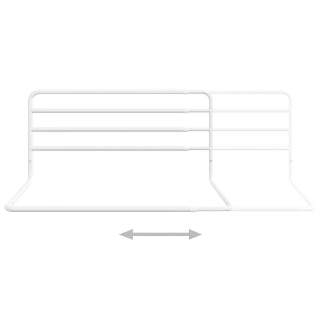 Kleinkind-Bettschutzgitter Weiß (76-137)x55 cm Eisen