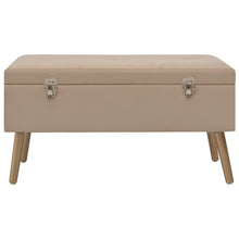 Bank mit Stauraum 80 cm Beige Samt