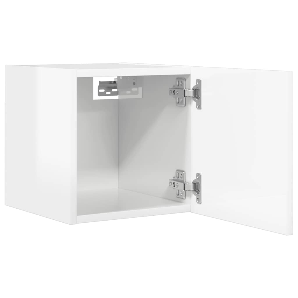 TV-Wandschrank Hochglanz-Weiß 30,5x30x30 cm