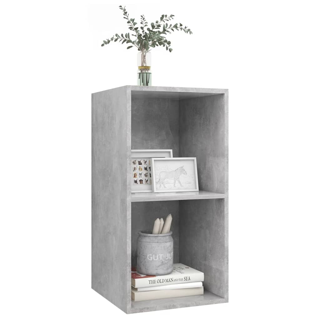 TV-Wandschrank Betongrau 37x37x72 cm Holzwerkstoff