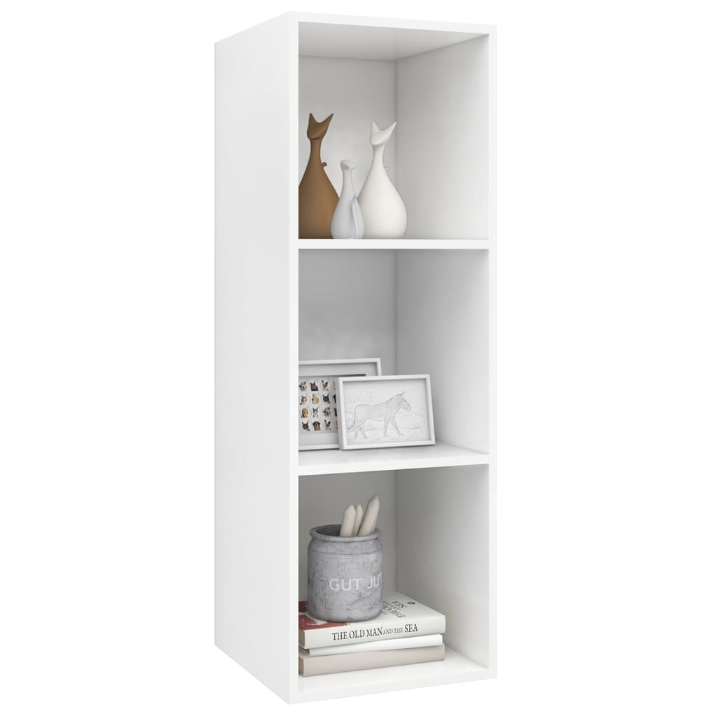TV-Wandschrank Weiß 37x37x107 cm Holzwerkstoff