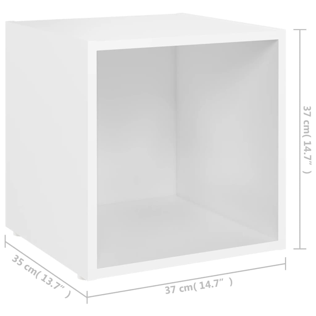 TV-Schrank Weiß 37x35x37 cm Holzwerkstoff