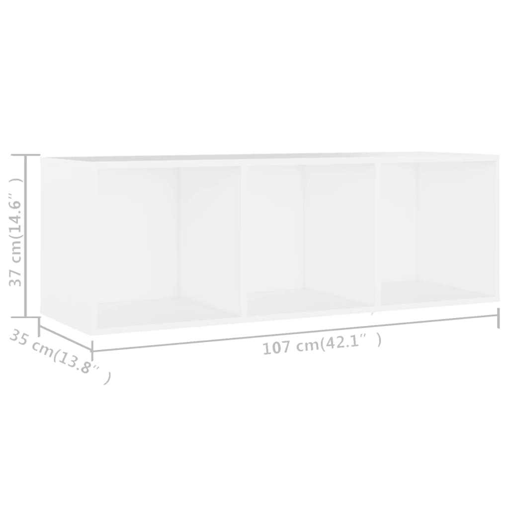 TV-Schrank Weiß 107x35x37 cm Holzwerkstoff