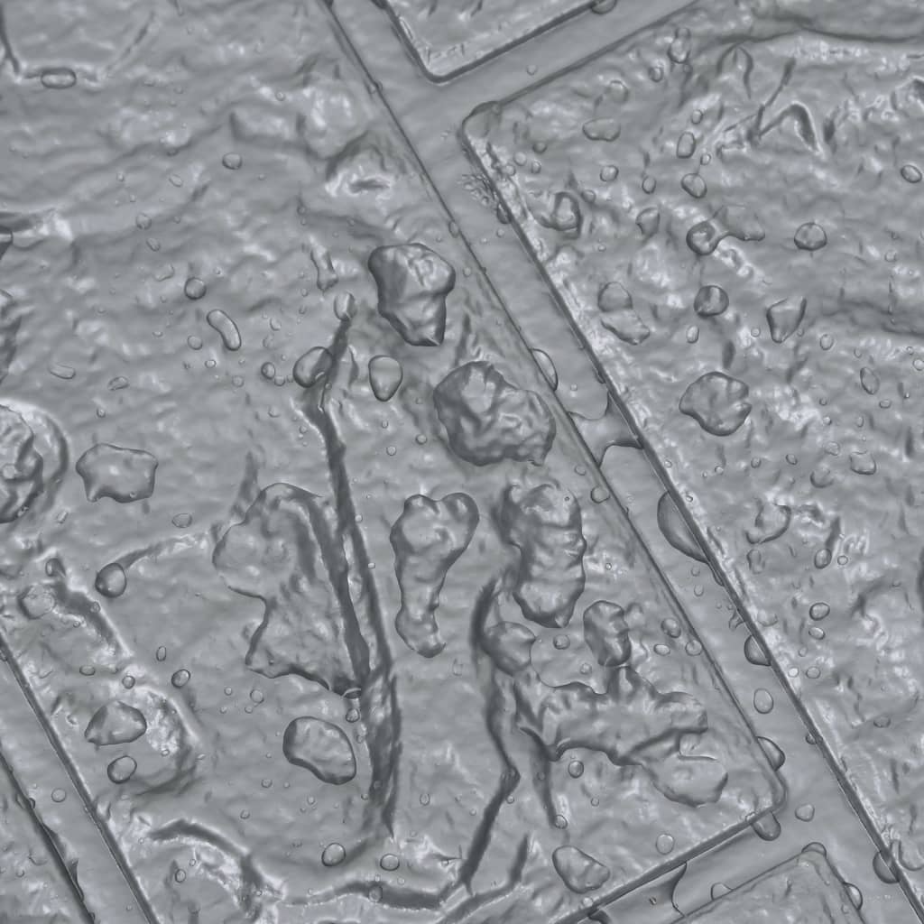 3D Tapete Ziegelstein Selbstklebend 10 Stk. Anthrazit