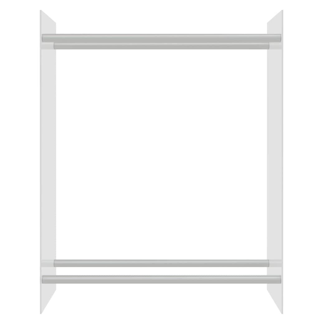 Brennholzregal Transparent 80x35x100 cm Hartglas